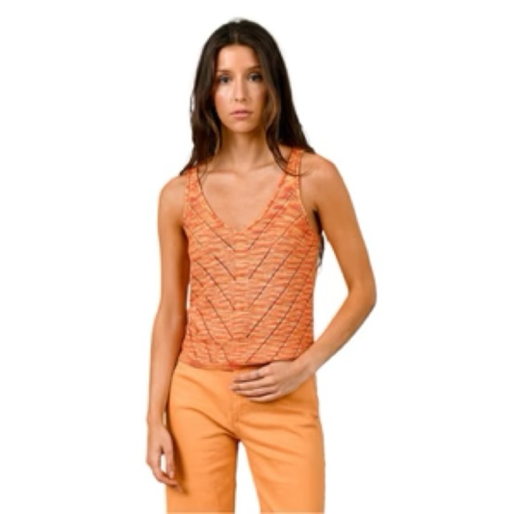 Dex Vibrant Orange Tank Top